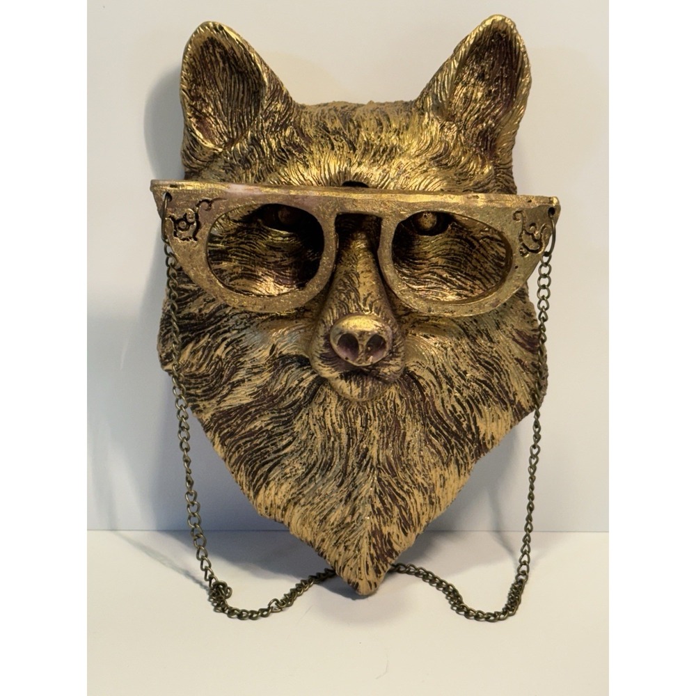 The Lady Fox & Glasses Hanging Wall Mount